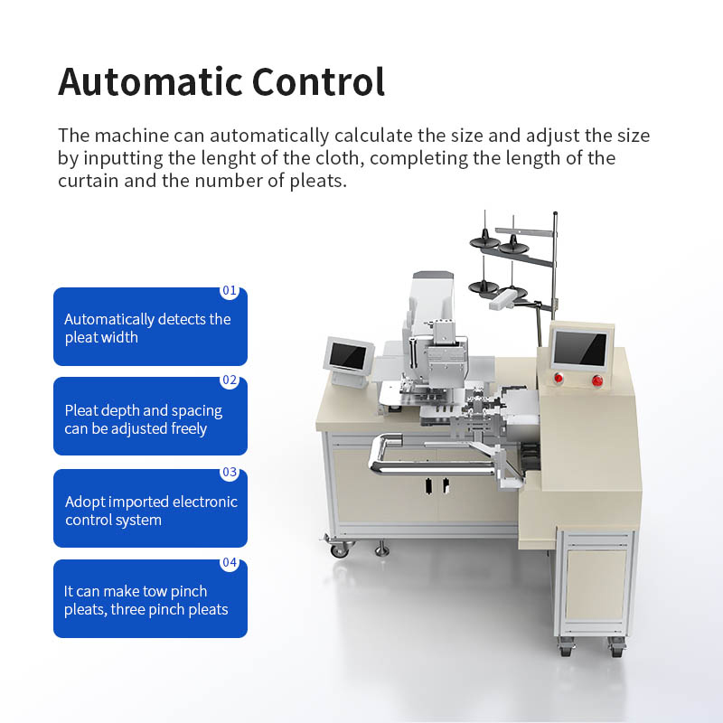 Automatic Curtain Pinch Pleating Machine