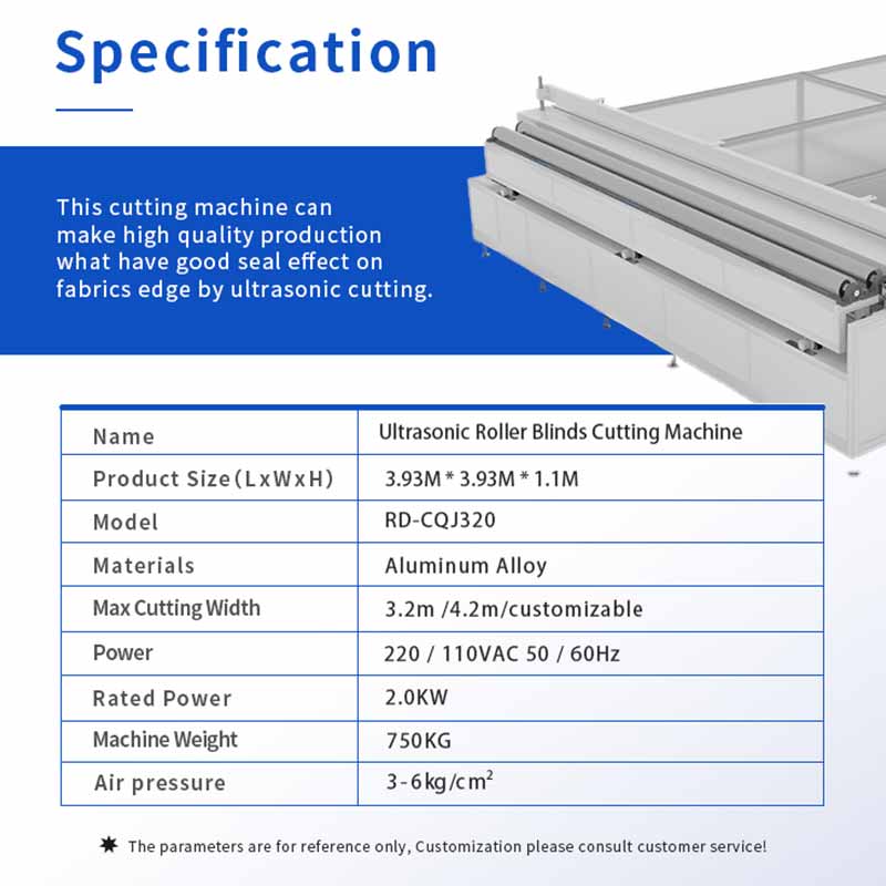 Ultrasonic Roller Blinds Fabrics Cutting Machine