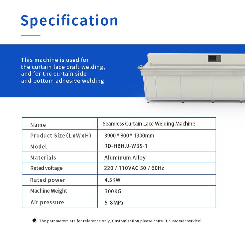 Seamless Curtain Lace Welding Machine