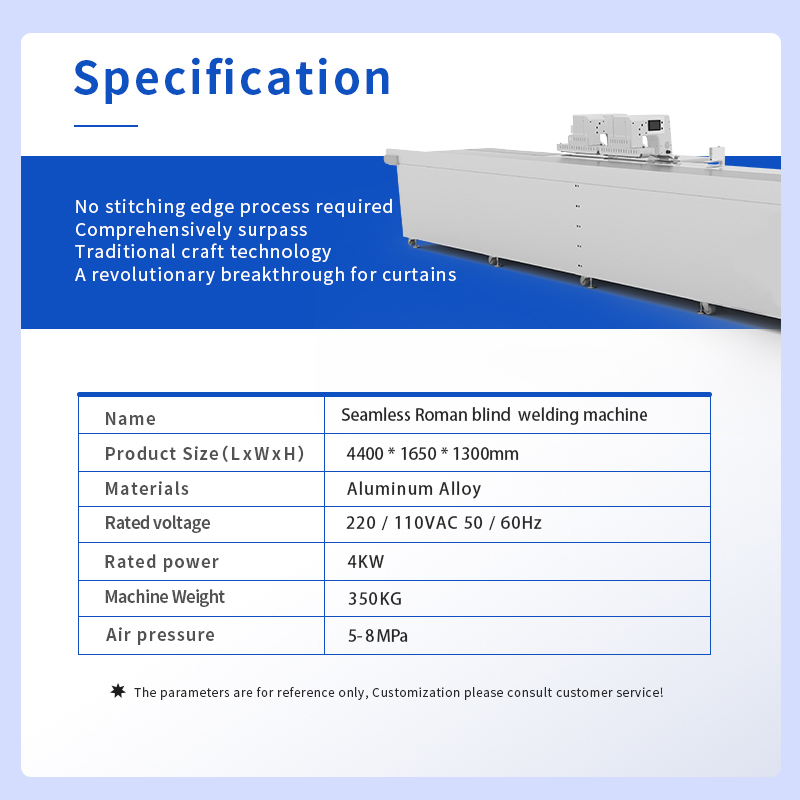 Seamless Roman Blinds Welding Machine